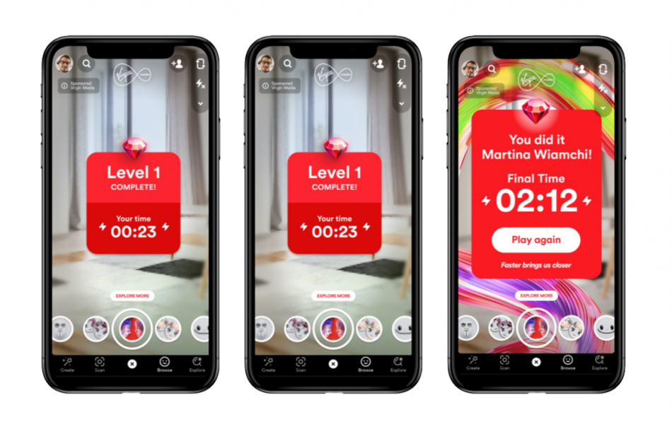 Virgin Media Snapchat AR Game